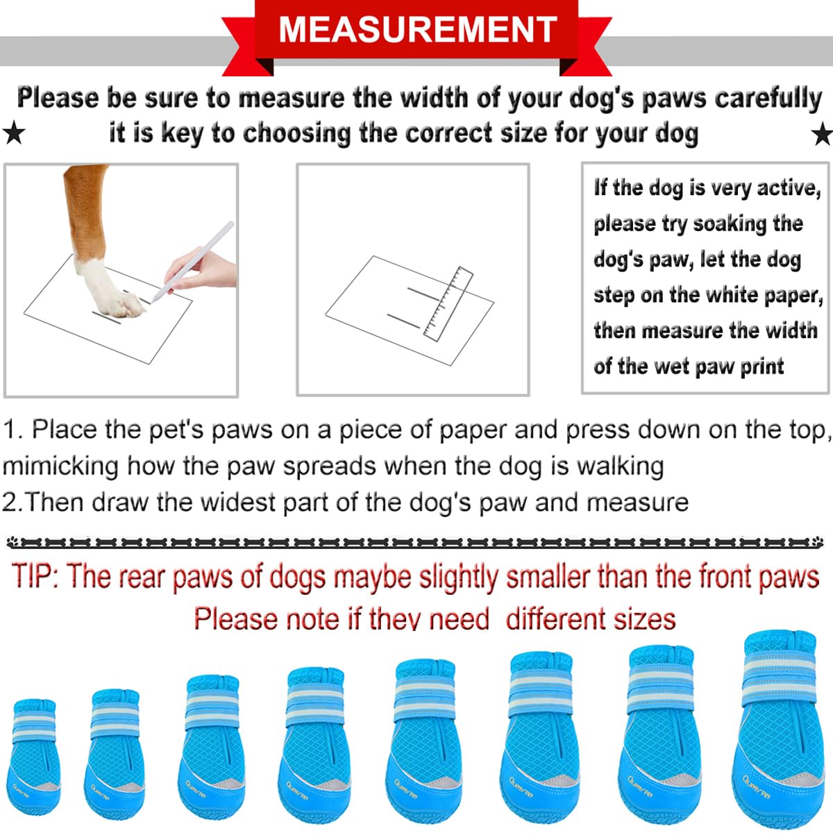 Qumy 4Pcs Dog Shoes For Hot Pavement, Medium Large Dog Boots & Paw Protectors For Summer Heat Protection, Mesh Breathable Nonsli
